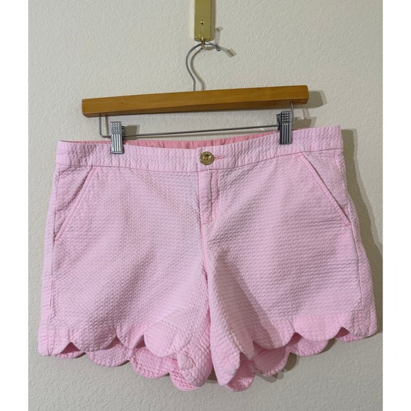 Lilly Pulitzer Pants - Lilly Pulitzer Pink Women's Scolloped Cotton The Buttercup Shorts 5in Size 10